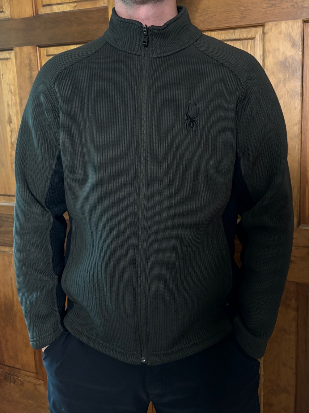 SPYDER Men's Dark Green Full-Zip Heavyweight Jacket LIKE NEW!